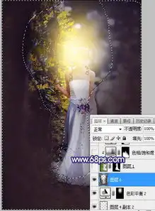 在ps中将树林婚片打造梦幻的橙色逆光效果的方法技巧3