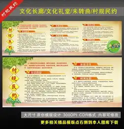 文明创建村规民约2图片设计素材高清cdr模板下载15.77mb其他展板大全