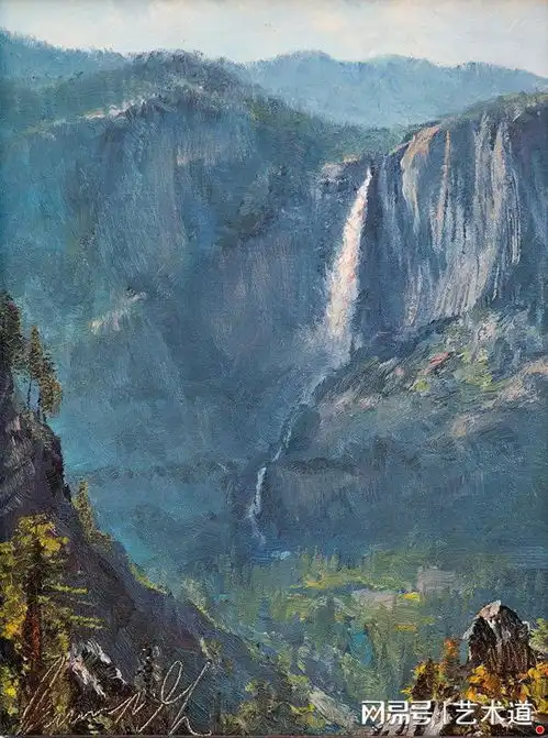 美国画家麦克格鲁的油画风景,壮丽惊奇
