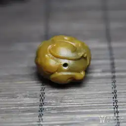 战国红鸡油黄苏工精雕招财辟邪精美立体可爱小貔貅挂件