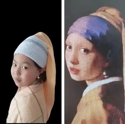 玩嗨啦蜊小学子花式演绎世界名画