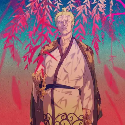 海贼王索隆头像分享,抱着狮子睡觉萌翻,在柳叶下眺望远方唯美