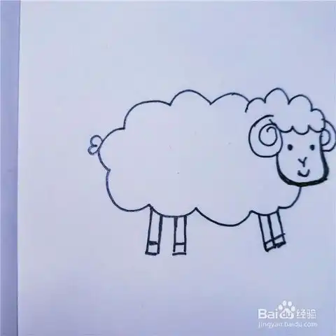 宝宝启蒙画如何画一只萌萌的小羊羔