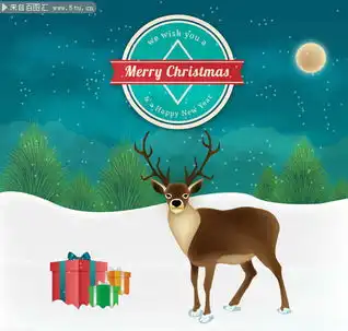 圣诞节麋鹿图片素材