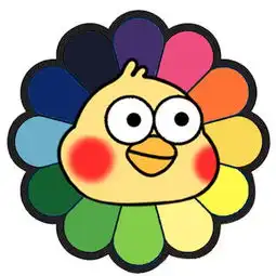 一套鹦鹉兄弟七彩太阳花头像