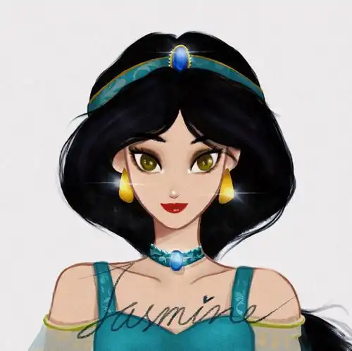 迪士尼公主也拍证件照白雪公主和木兰像姐妹,美人鱼头发抢镜