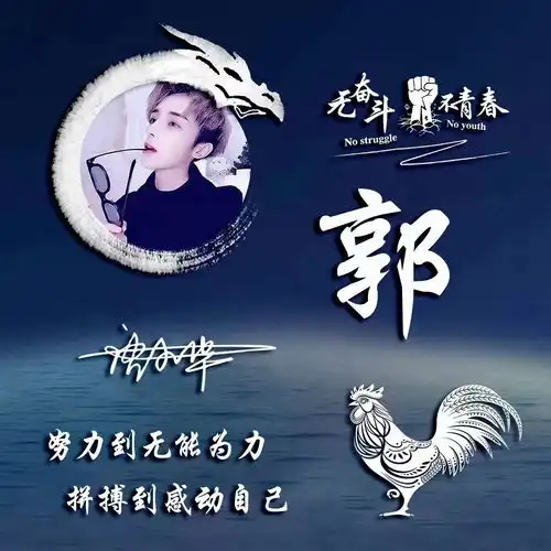 无奋斗不青春励志生肖签名头像