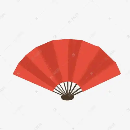 卡通手绘中国风红色的扇子素材图片免费下载千库网