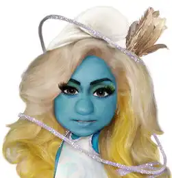 gaga变身蓝妹妹看那些变成蓝精灵的巨星