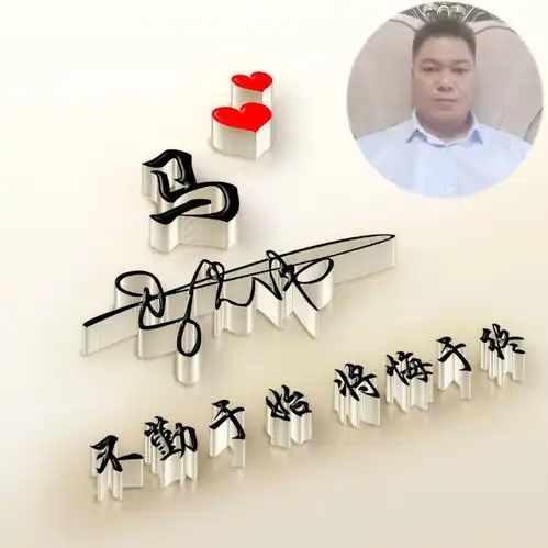 你的微信头像该换了,3d立体金属质感签名头像,请带走吧