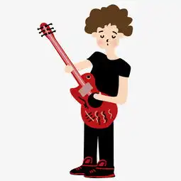 吉他手手绘插画psd图片素材其他格式下载动漫人物大全