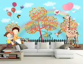 清新儿童房卡通儿童房3d背景墙壁画图片设计素材高清psd模板下载112.52mb儿童房背景墙大全