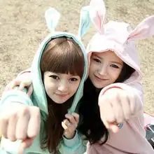 美依夕音2012少女休闲卫衣棉净色运动休闲服连帽卫衣修身套装