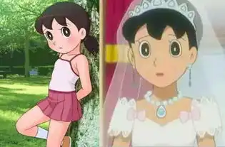 如果童年动漫女神都长大了,你还能认出她们吗穿婚纱的静香好美
