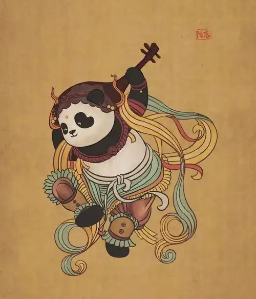 magazine滚滚名画何止是萌pandastepsintoworldfamouspaintings