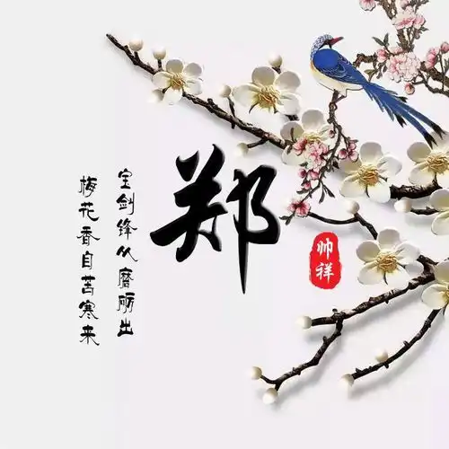 微信头像姓氏头像,40张霸气励志微信姓氏头像,请查收