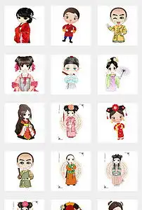 女孩人物格格男孩阿哥古装海报png素材图片模板下载47.98mb动漫人物大全人物形象