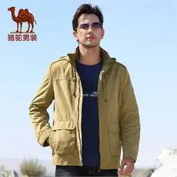 舒适,上档次骆驼男装夹克男士美式休闲夹克棉质外套