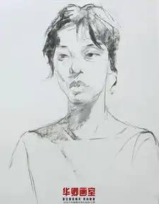 画中的河南省联考状元华卿画室李扬老师素描头像写生课程