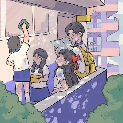 高中少女图鉴像极了当初的我卡通动漫头像我要个性网