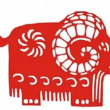 春节窗花福字剪纸图案大全之连年有余福字窗花的剪法
