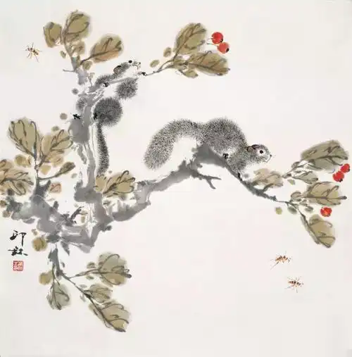 萧朗先生笔下的秋色清新淡雅,绝好的作品