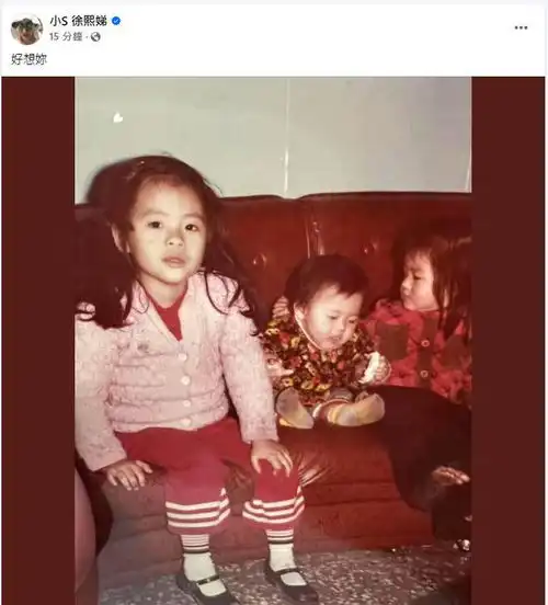 小s二度发文晒三姊妹合影思念大s心碎喊好想你
