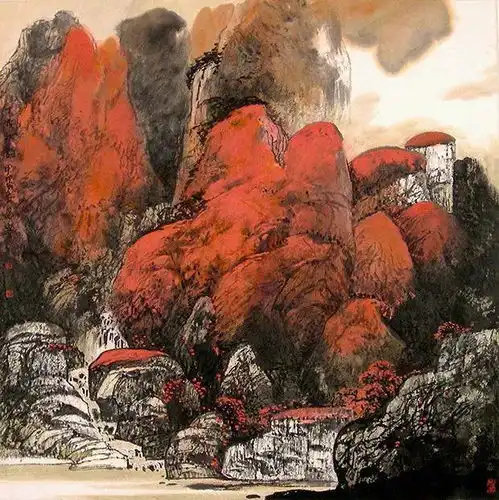 衣惠春作品赏析高山流水韵悠扬,华夏山河画卷长