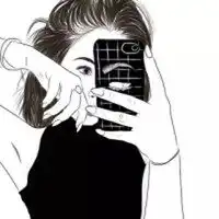 酷炫卡通黑白头像女生版微信头像图片大全