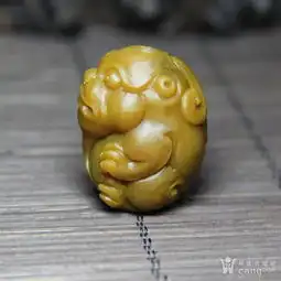 战国红鸡油黄苏工精雕招财辟邪精美立体可爱小貔貅挂件