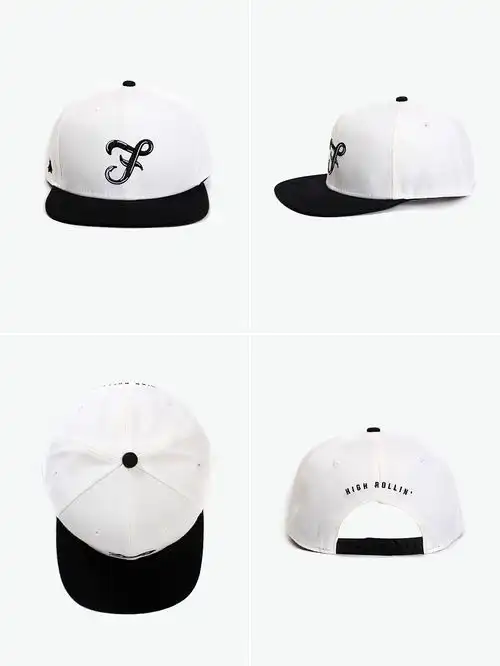flylogo棒球帽黑白色