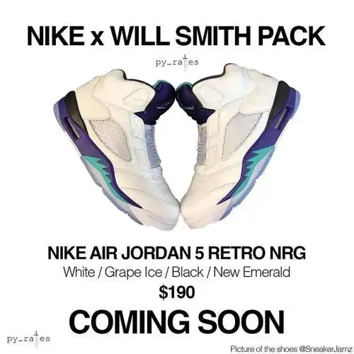 经典回归nikeairjordan5grape实物发售双重曝光