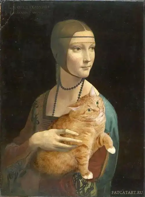 当一只肥猫跑进世界名画里,所有人都被萌翻了
