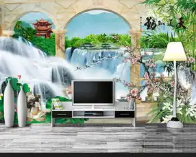 天道酬勤3d山水画客厅电视沙发背景墙图片设计素材高清psd模板下载593.59mb客厅电视背景墙大全
