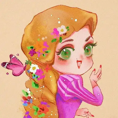 水彩绘画素材从哪里找这么好看的迪士尼公主,简直是亮瞎了我的眼啊,太闪了