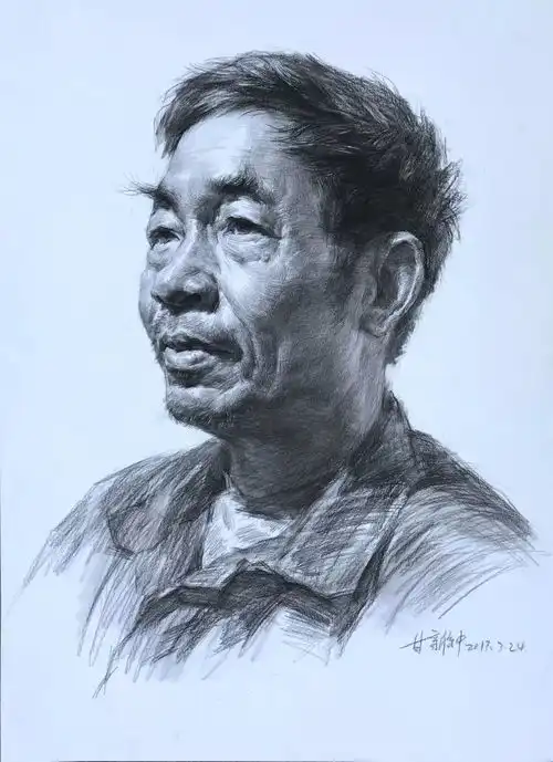 甘新钟陈曦素描头像教师研修班