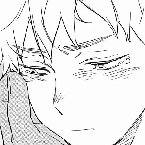 动漫头像黑白线条动漫男生头像