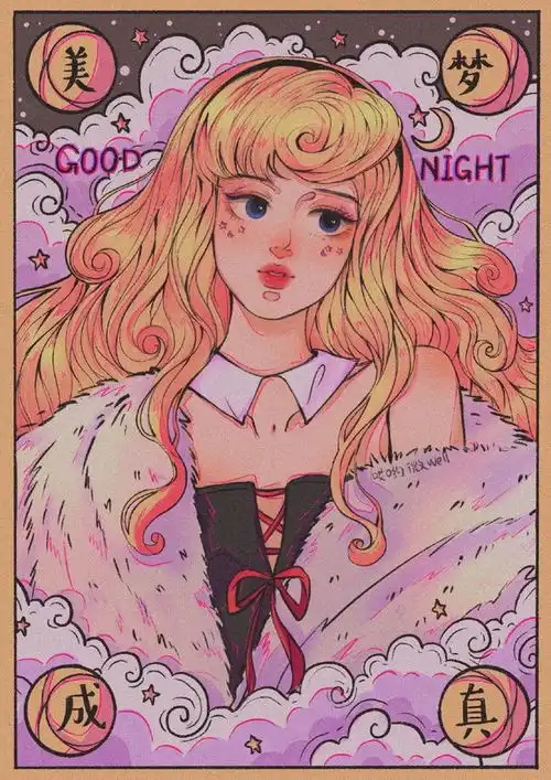 甜酷少女风插画,当头像也太好看了
