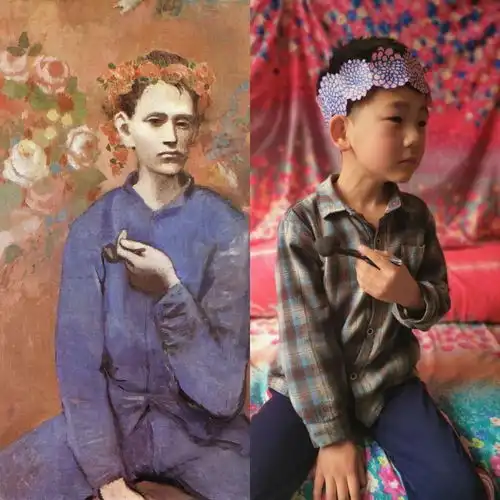 二七区大学路小学宅家学习快乐十足当童心遇上世界名画