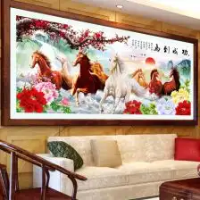 十字绣八骏图183米成品价是多少