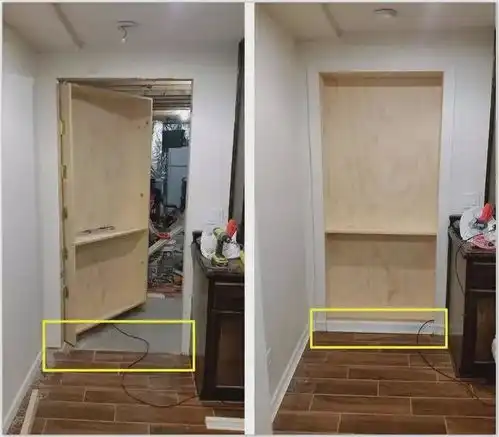 现在流行这种室内门,门和柜子合二为一,能储物省地方