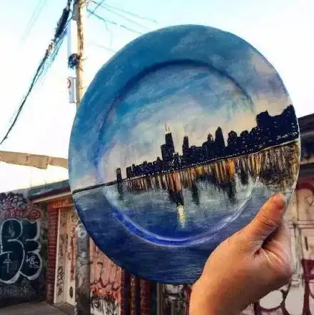 餐盘上的画作,艺术就是这么任性