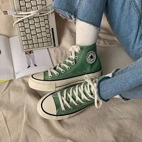 高帮1970s情侣帆布鞋学生韩版ulzzang板鞋ins百搭港风复古女鞋子
