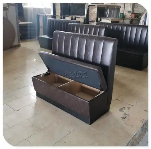 蓝灰色卡座沙发东凤镇披萨店家具-黄页88网