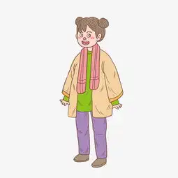 冬季冬日出行女子卡通手绘图片素材其他格式下载动漫人物大全
