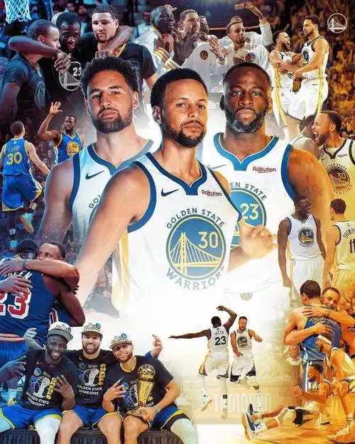 勇士发布水花追日特别版海报nba历史同队第二长三人组