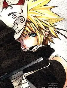 鸣人黑白头像图片