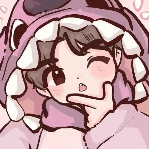 情侣头像粉色系一男一女可爱动漫cp情头一对