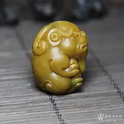 战国红鸡油黄苏工精雕招财辟邪精美立体可爱小貔貅挂件