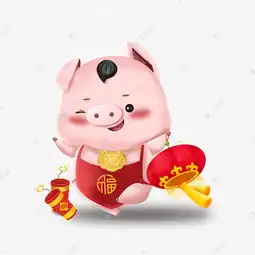 福猪报喜放鞭炮提灯笼手绘卡通猪素材图片免费下载高清psd千库网图片编号11544281